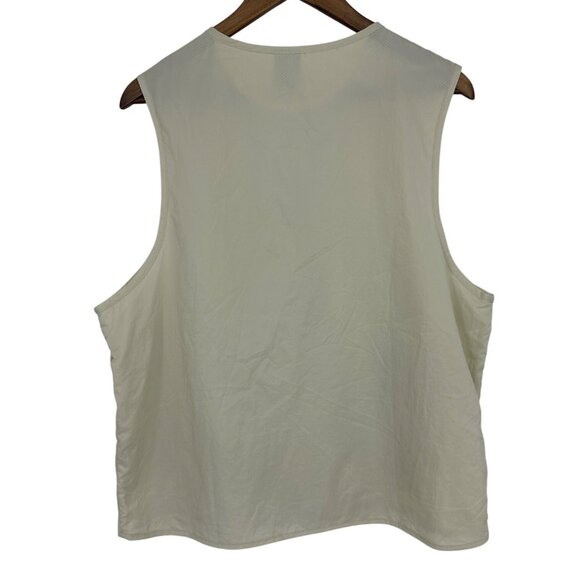 Under Armour Mens UA Legacy Crinkle Vest Beige M Loose Fit Lightweight - Picture 6 of 10